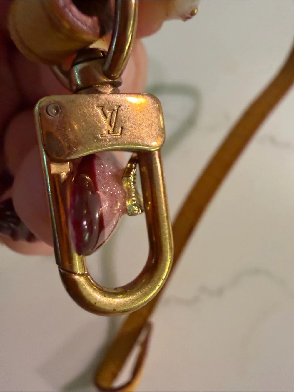 Louis Vuitton Vachetta Pochette Accessoires Replacement Wristlet Strap - Broken